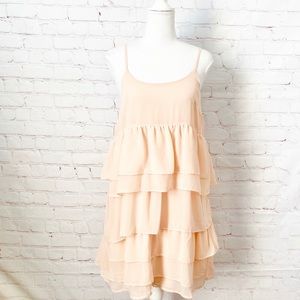 Who What Wear Tiered Chiffon Slip Dress